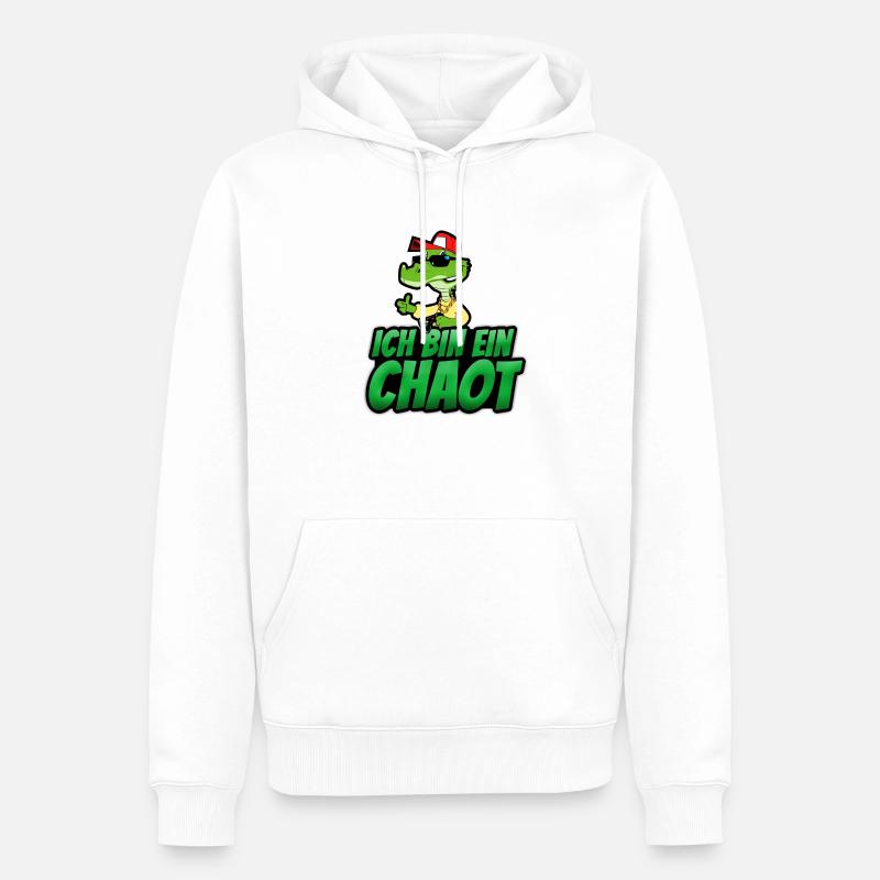 Ich bin ein Chaot - Männer Premium Bio Hoodie - Weiß