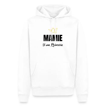 mamie d'une princesse - Sweat à capuche Premium bio Homme - blanc - Devant - Nico (187cm)