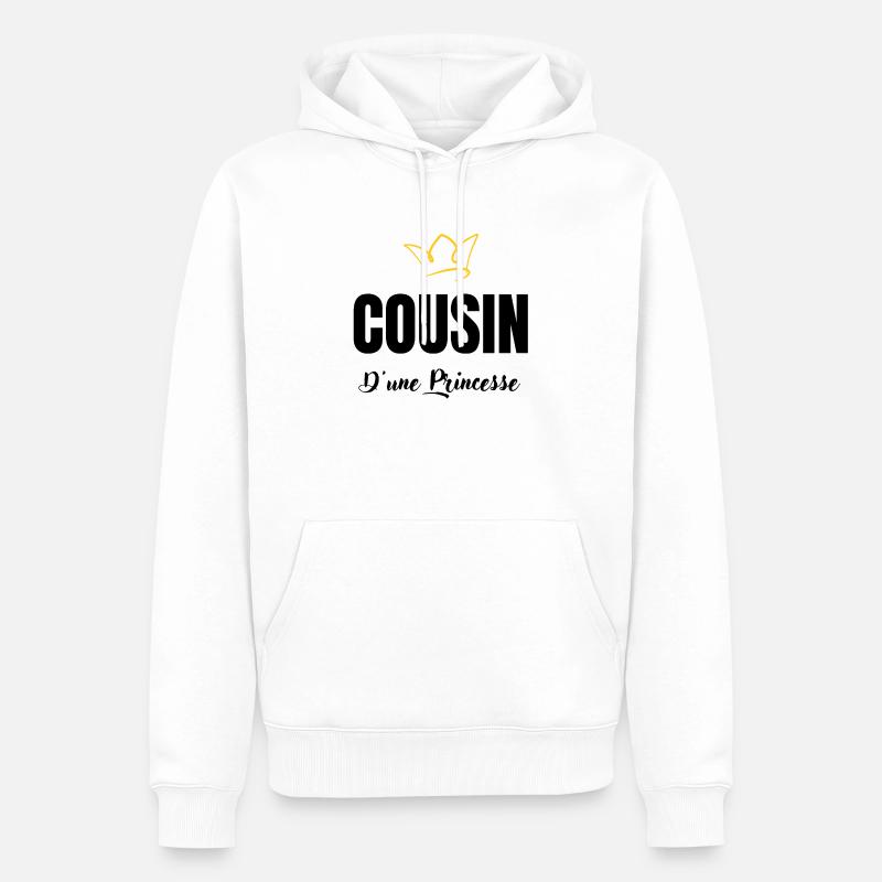 cousin d'une princesse - Sweat à capuche Premium bio Homme - blanc