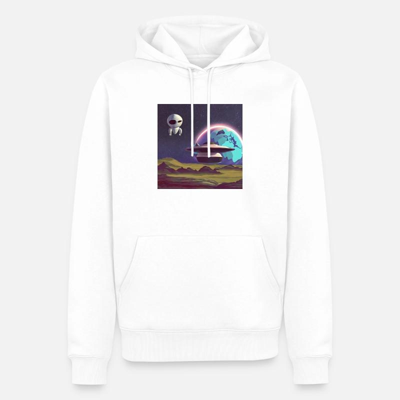 Cosmic Creativity 6 - Männer Premium Bio Hoodie - Weiß