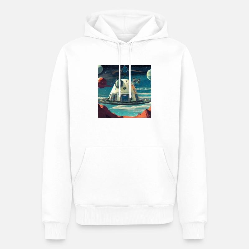 Cosmic Creativity 9 - Männer Premium Bio Hoodie - Weiß