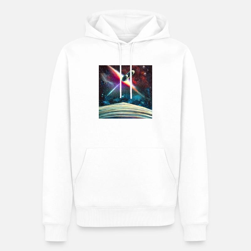 Cosmic Creativity 8 - Männer Premium Bio Hoodie - Weiß
