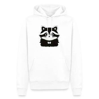 Ratons laveurs Mignon Dessin animé Raton laveur 18 - Sweat à capuche Premium bio Homme - blanc - Devant - Nico (187cm)