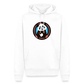 Panda von Kaeyras Designer World! - Männer Premium Bio Hoodie - Weiß - Vorne - Nico (187cm)