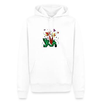 Un monde de jungle - Sweat à capuche Premium bio Homme - blanc - Devant - Nico (187cm)