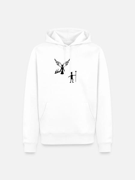 Confrontation - Sweat à capuche Premium bio Homme - blanc