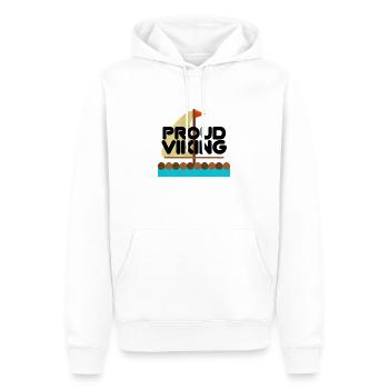 STOLZER WIKINGER - Männer Premium Bio Hoodie - Weiß - Vorne - Nico (187cm)
