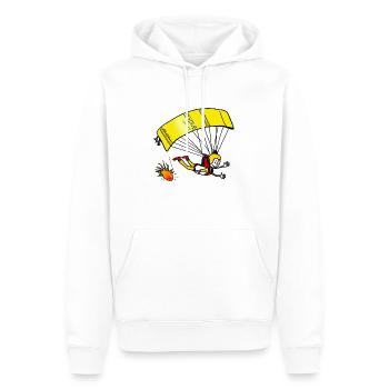 Skydive - Fallschirmspringer Comic - Männer Premium Bio Hoodie - Weiß - Vorne - Nico (187cm)