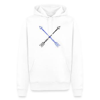 Pfeile - Männer Premium Bio Hoodie - Weiß - Vorne - Nico (187cm)