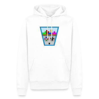 Retro Konsole - Männer Premium Bio Hoodie - Weiß - Vorne - Nico (187cm)