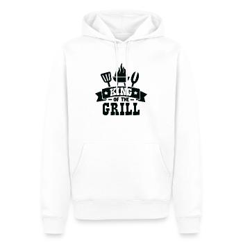 King of the Grill - Men’s Premium Organic Hoodie - white - Front - Nico (187cm)