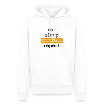 eat sleep football repeat - Eat Sleep Footbal - Men’s Premium Organic Hoodie - white - Front - Nico (187cm)