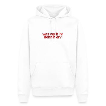 was für eine Überraschung - Männer Premium Bio Hoodie - Weiß - Vorne - Nico (187cm)