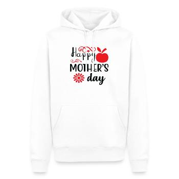 Bonne fête des mères - Sweat à capuche Premium bio Homme - blanc - Devant - Nico (187cm)
