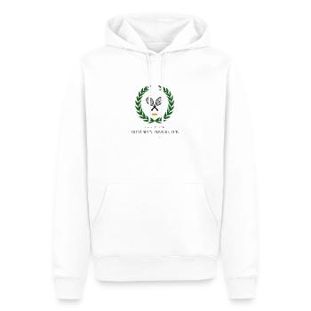Montreux tennis Club - Sweat à capuche Premium bio Homme - blanc - Devant - Nico (187cm)