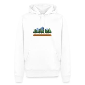 GOOD MORNING - Sweat à capuche Premium bio Homme - blanc - Devant - Nico (187cm)