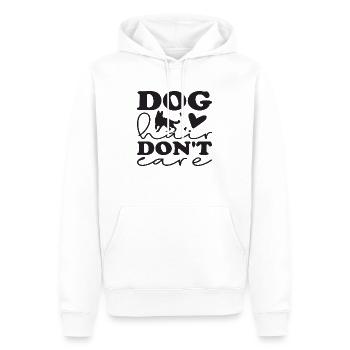 Les poils de chien ne s’en soucient pas - Sweat à capuche Premium bio Homme - blanc - Devant - Nico (187cm)