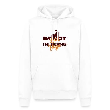 Animaux - Sweat à capuche Premium bio Homme - blanc - Devant - Nico (187cm)