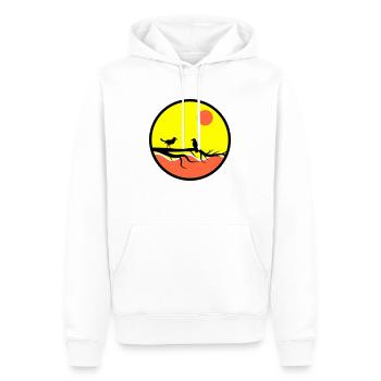 birds - Männer Premium Bio Hoodie - Weiß - Vorne - Nico (187cm)