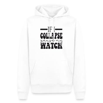 If I Collapse Pause My Watch - Men’s Premium Organic Hoodie - white - Front - Nico (187cm)