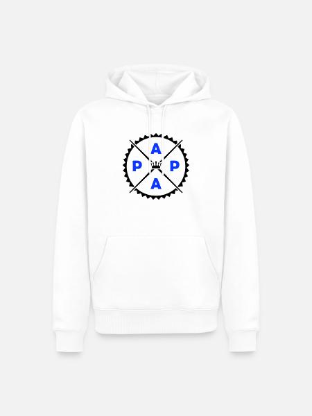 Papa - Sweat à capuche Premium bio Homme - blanc