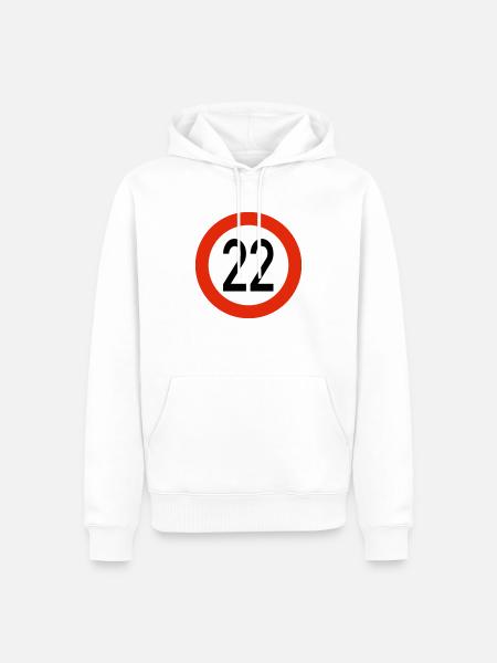 22er - Männer Premium Bio Hoodie - Weiß