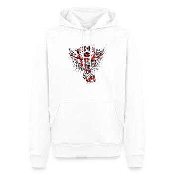 Gitarre, Musik, Band, Musiker, Gitarrist, Rock'n'Roll - Männer Premium Bio Hoodie - Weiß - Vorne - Nico (187cm)
