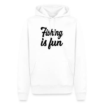 Fishing is Fun - Men’s Premium Organic Hoodie - white - Front - Nico (187cm)