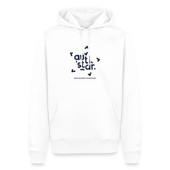 Autistar. Nur autistisch, aber ein Star. - Männer Premium Bio Hoodie - Weiß - Vorne - Nico (187cm)