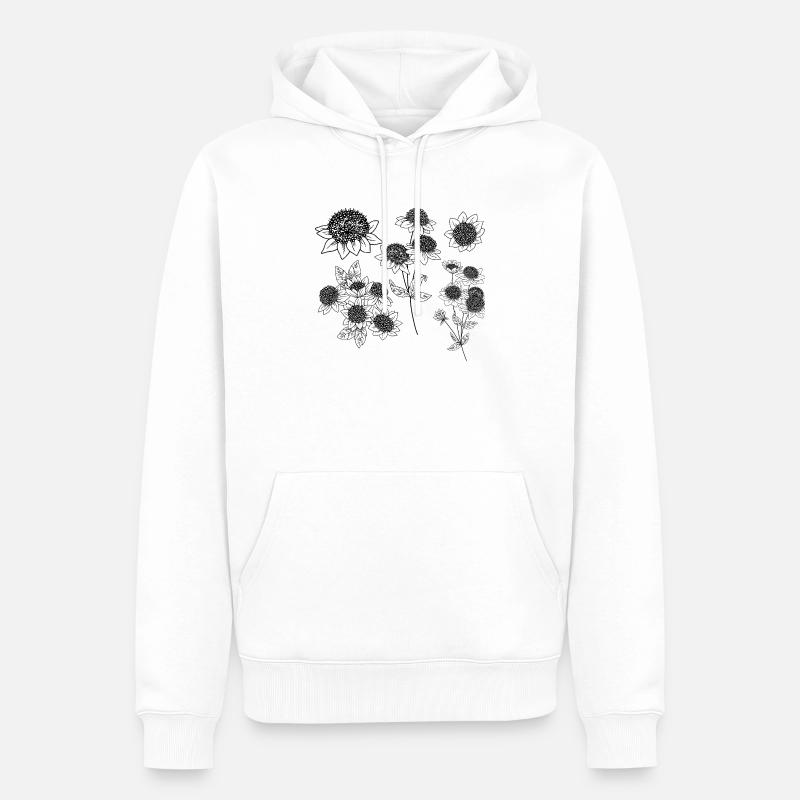 Groupe de fleurs astrantia maxima - Sweat à capuche Premium bio Homme - blanc