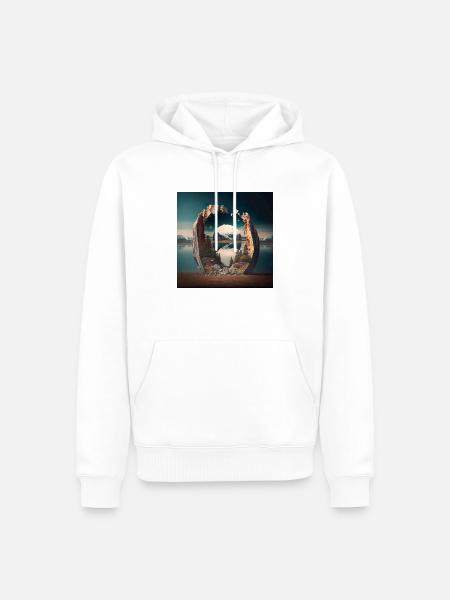 Landschaft der Welt n°6 - Männer Premium Bio Hoodie - Weiß