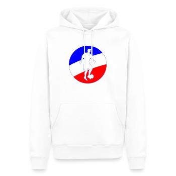 France Football - Sweat à capuche Premium bio Homme - blanc - Devant - Nico (187cm)