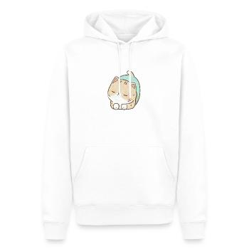 Sleepy Catty - Männer Premium Bio Hoodie - Weiß - Vorne - Nico (187cm)