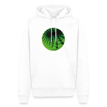 001 Fraktal rundgrünblack - Männer Premium Bio Hoodie - Weiß - Vorne - Nico (187cm)