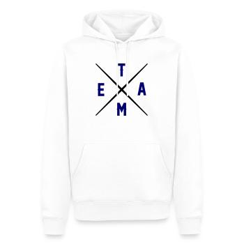 équipe - Sweat à capuche Premium bio Homme - blanc - Devant - Nico (187cm)