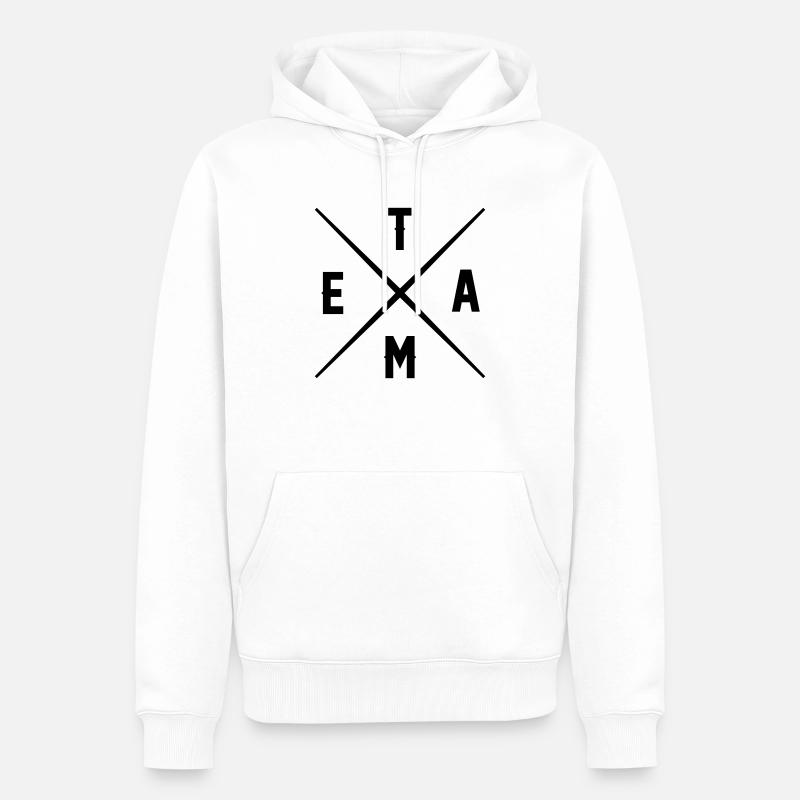 team - Männer Premium Bio Hoodie - Weiß