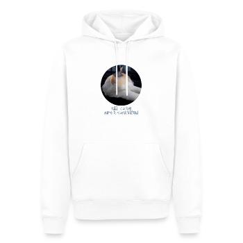 tous les chats sont beaux - Sweat à capuche Premium bio Homme - blanc - Devant - Nico (187cm)