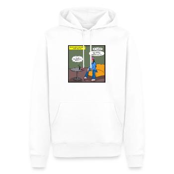 Künstliche Intelligenz - Männer Premium Bio Hoodie - Weiß - Vorne - Nico (187cm)