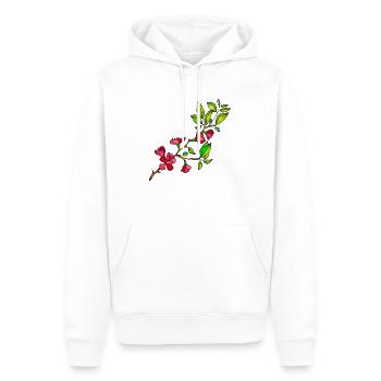 Fleur - Sweat à capuche Premium bio Homme - blanc - Devant - Nico (187cm)