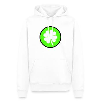 Cloverleaf - Sweat à capuche Premium bio Homme - blanc - Devant - Nico (187cm)