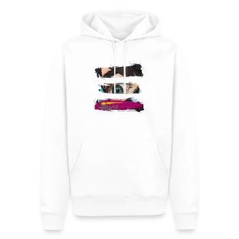 Graffiti-Stil Splash Hip Hop Farben Maler Farbe - Männer Premium Bio Hoodie - Weiß - Vorne - Nico (187cm)
