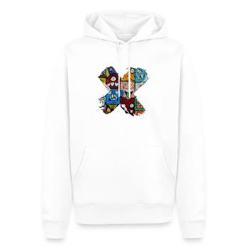 Graffiti-Stil Splash Hip Hop Farben Maler Farbe - Männer Premium Bio Hoodie - Weiß - Vorne - Nico (187cm)
