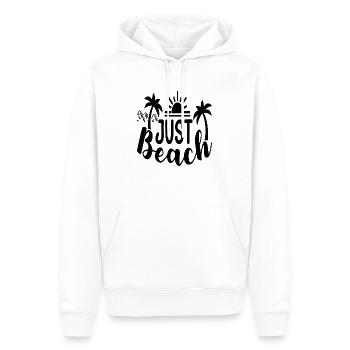 Juste la plage - Sweat à capuche Premium bio Homme - blanc - Devant - Nico (187cm)