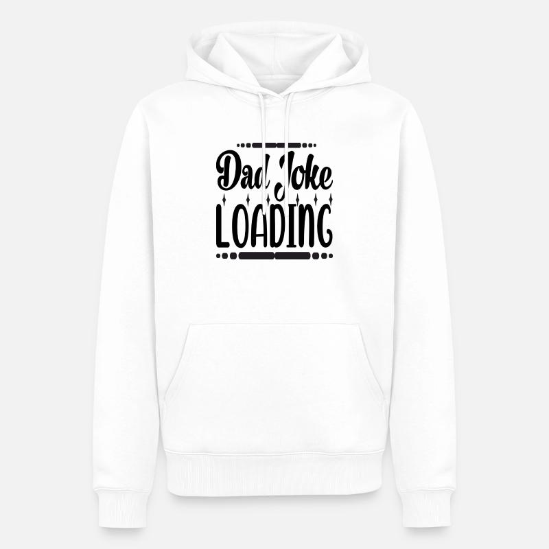 Dad Joke Loading - Männer Premium Bio Hoodie - Weiß