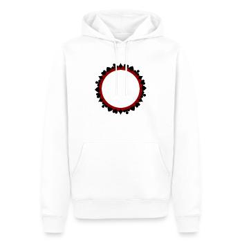 Kranz Spielkarten Skat zweifarbig invertiert - Männer Premium Bio Hoodie - Weiß - Vorne - Nico (187cm)