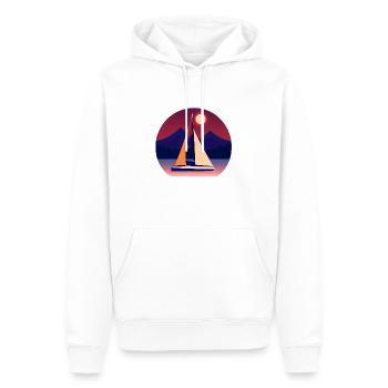 Sailing Sailing Ship Sailing Sailing Sailing Boat - Men’s Premium Organic Hoodie - white - Front - Nico (187cm)