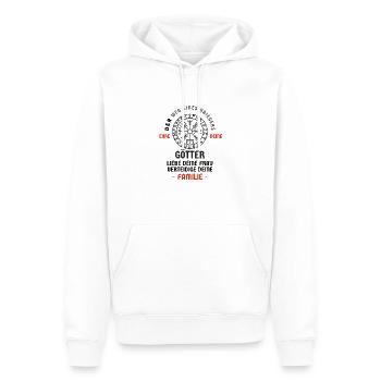 Der Weg eines Kriegers - Männer Premium Bio Hoodie - Weiß - Vorne - Nico (187cm)