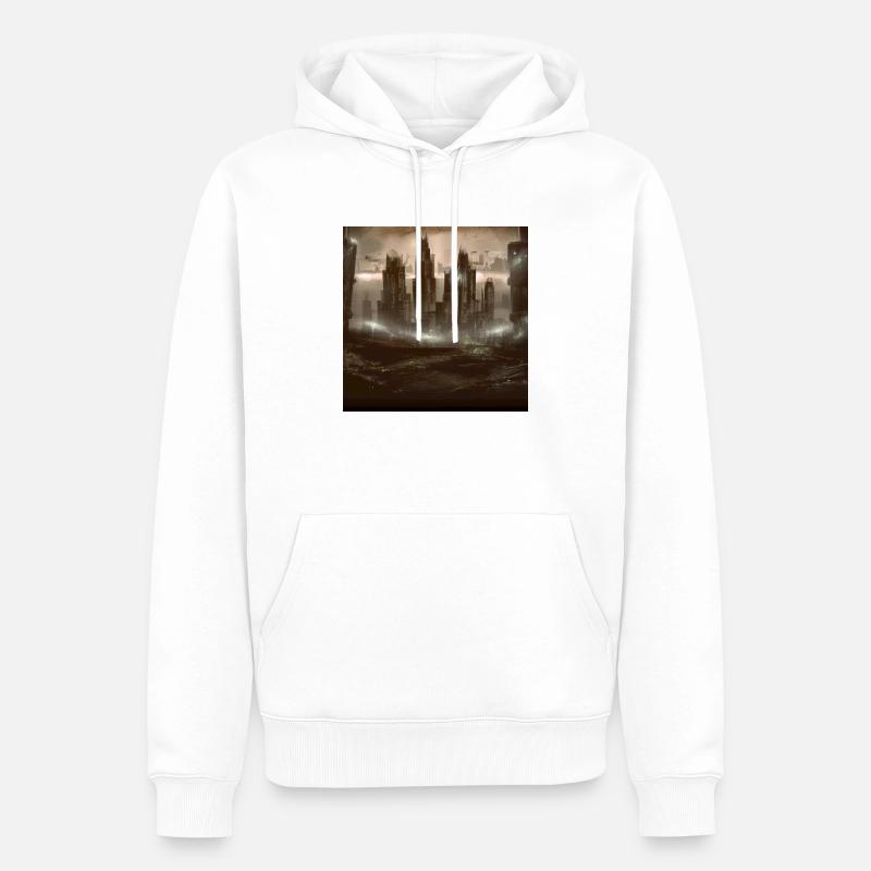 Die neuartige Futurwelt Version 2 - Männer Premium Bio Hoodie - Weiß