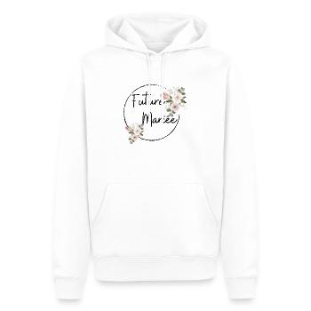 Future mariée floral - Sweat à capuche Premium bio Homme - blanc - Devant - Nico (187cm)