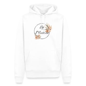 La mariée floral - Sweat à capuche Premium bio Homme - blanc - Devant - Nico (187cm)